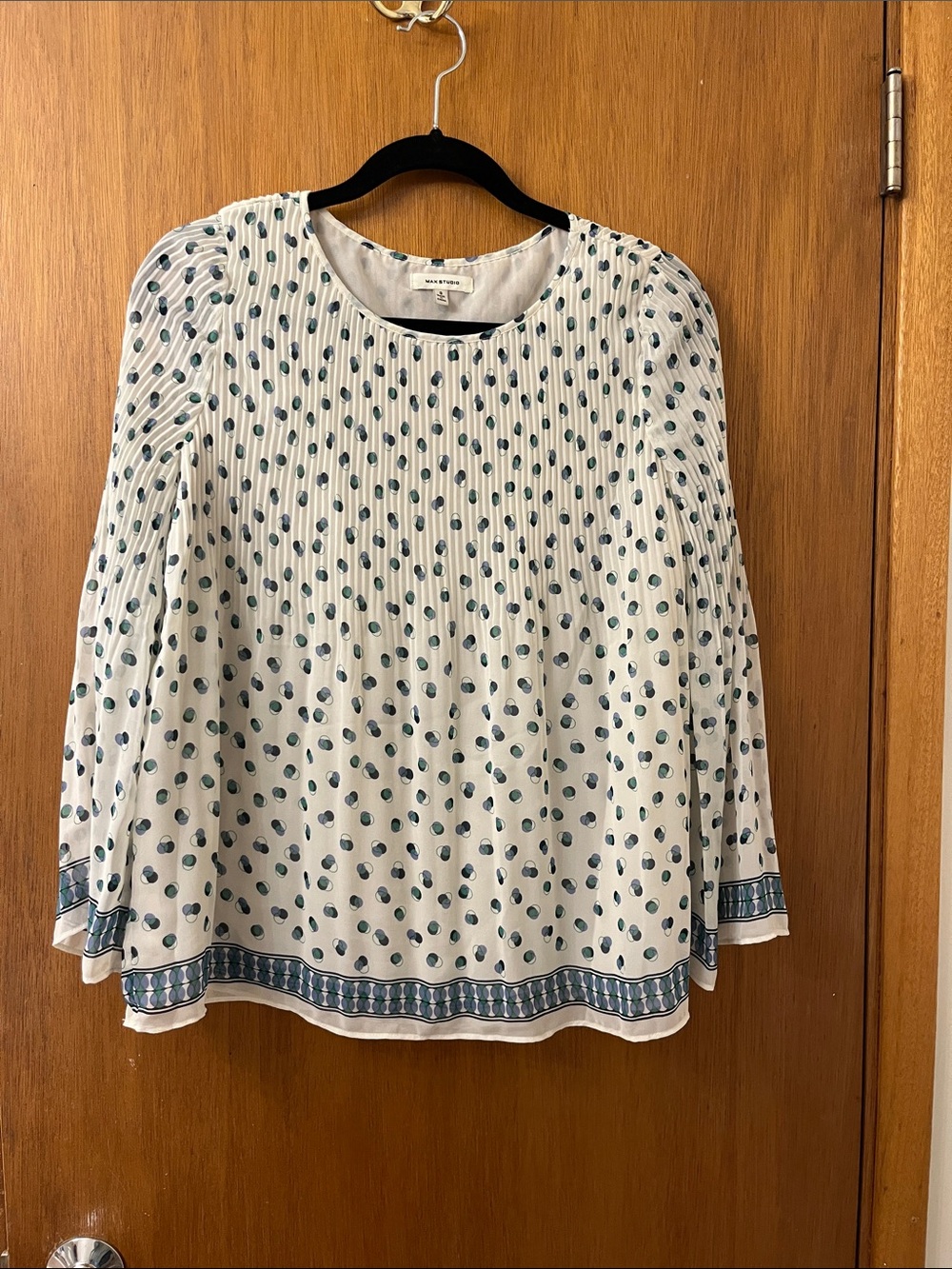 [MAX STUDIO] Graphic crinkle blouse